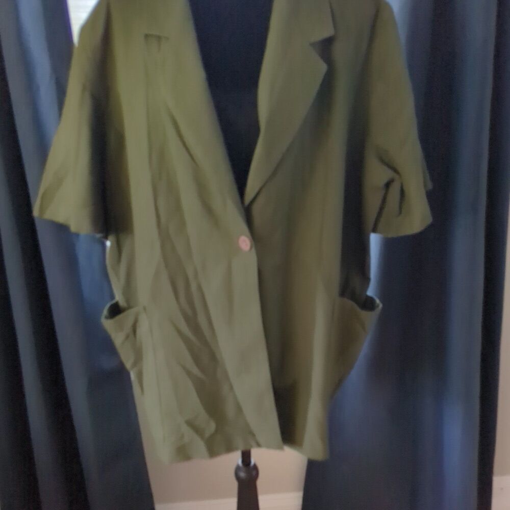 Vintage Essential Elements Olive Green Blazer - Size 24